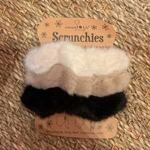 NWT Natural Life Faux Fur Scrunchies